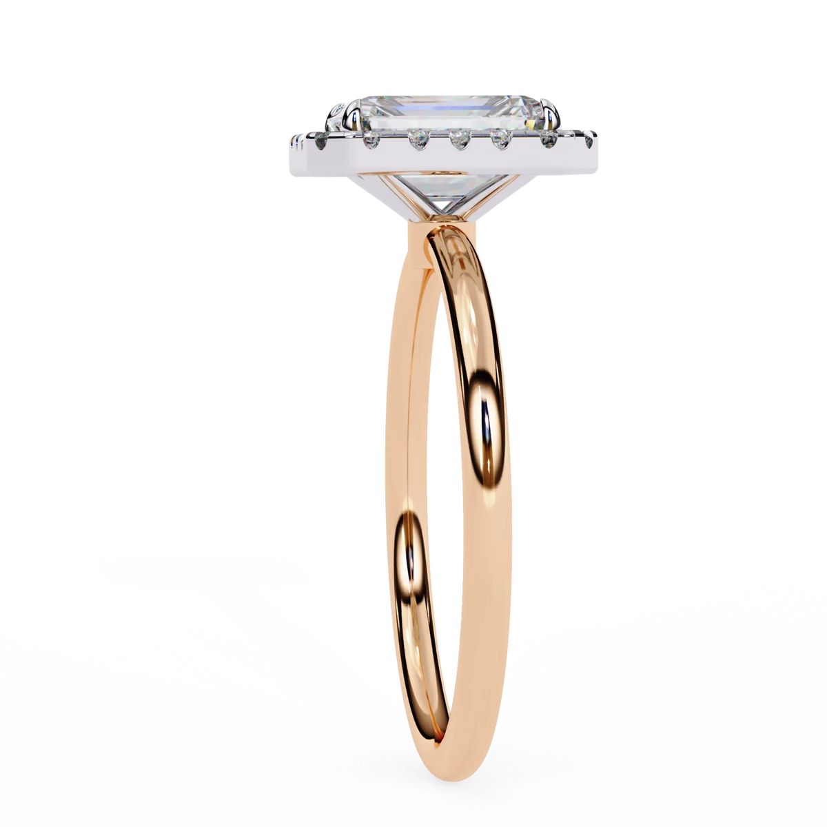 Radiance Radiant cut Lab Grown Diamond Halo Ring - Ophiratbf