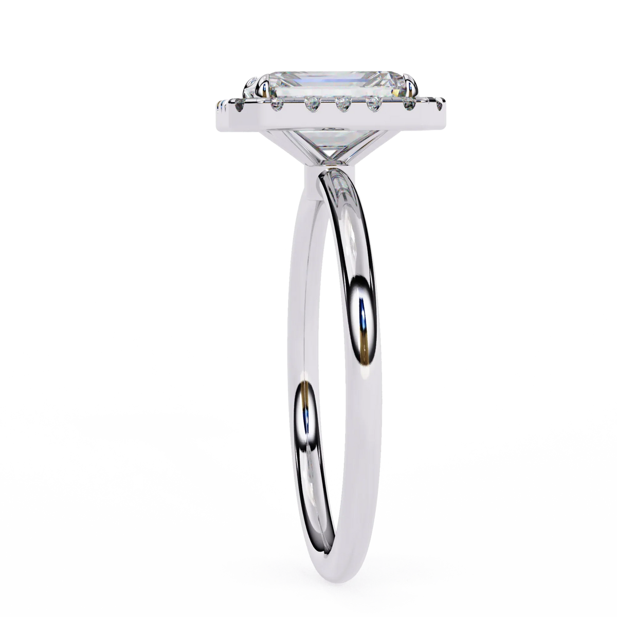 Radiance Radiant cut Lab Grown Diamond Halo Ring - Ophiratbf