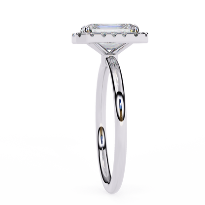 Radiance Radiant cut Lab Grown Diamond Halo Ring