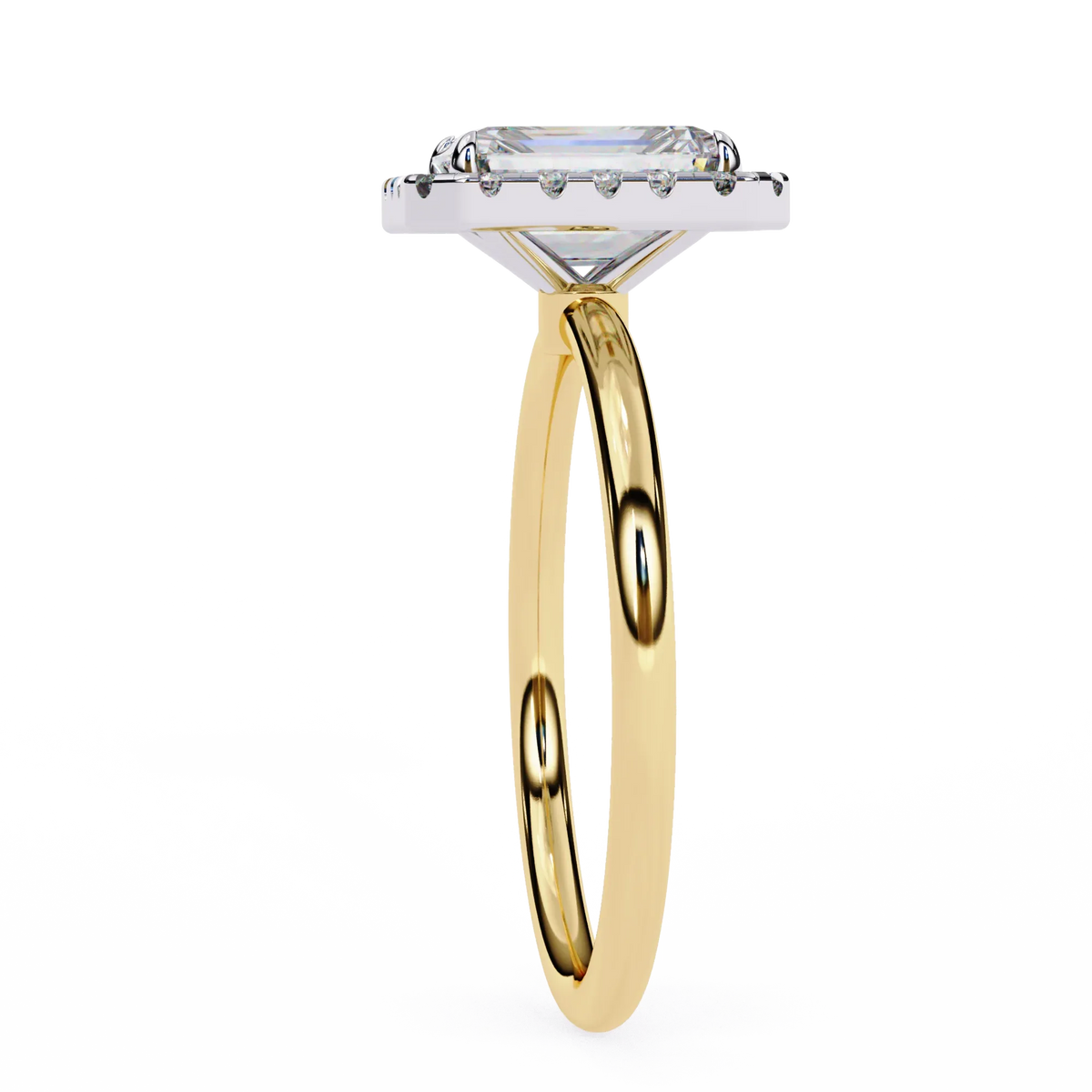Radiance Radiant cut Lab Grown Diamond Halo Ring - Ophiratbf