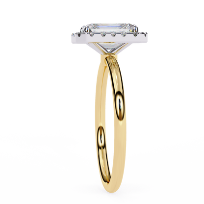 Radiance Radiant cut Lab Grown Diamond Halo Ring