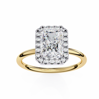Radiance Radiant cut Lab Grown Diamond Halo Ring - Ophiratbf