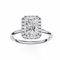 Radiance Radiant cut Lab Grown Diamond Halo Ring - Ophiratbf