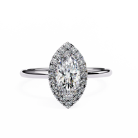 Lumina Marquise Lab Grown Diamond Halo Ring - Ophiratbf