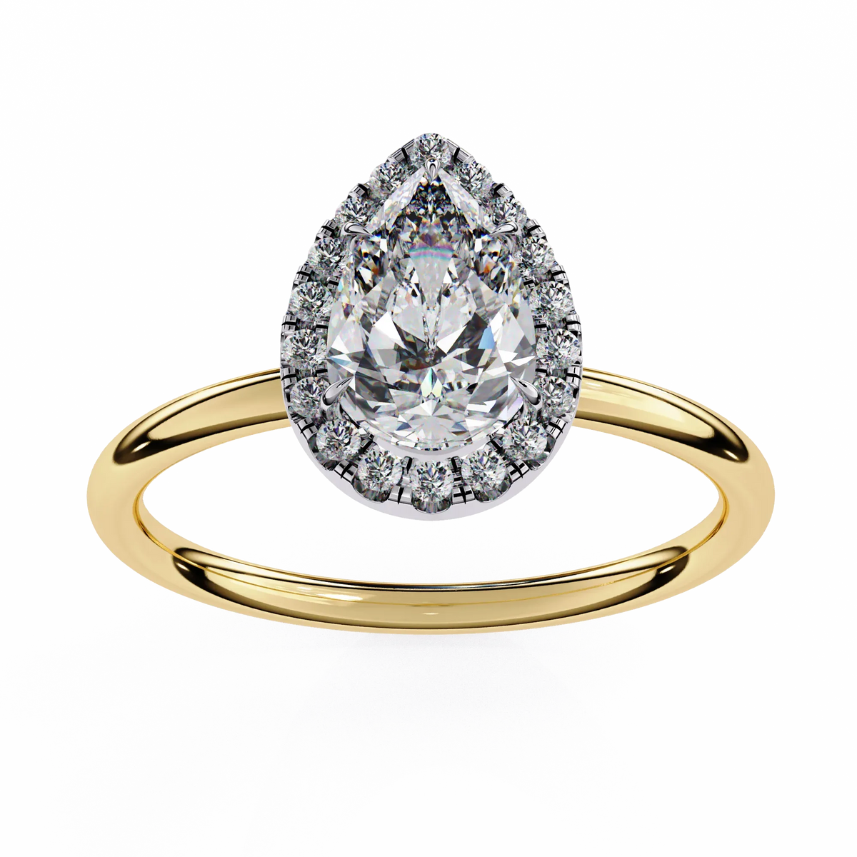 Auralia Pear Lab Grown Diamond Ring - Ophiratbf