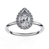 Auralia Pear Lab Grown Diamond Ring - Ophiratbf