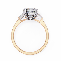 Lustre Cushion Baguette Lab Grown Diamond Ring - Ophiratbf