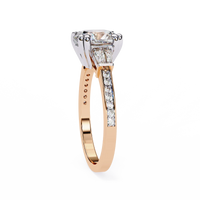 Lustre Cushion Baguette Lab Grown Diamond Ring - Ophiratbf