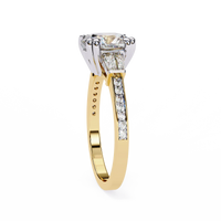 Lustre Cushion Baguette Lab Grown Diamond Ring - Ophiratbf
