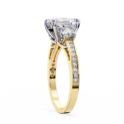 Radiant Baguette Princess Lab Grown Diamond Ring