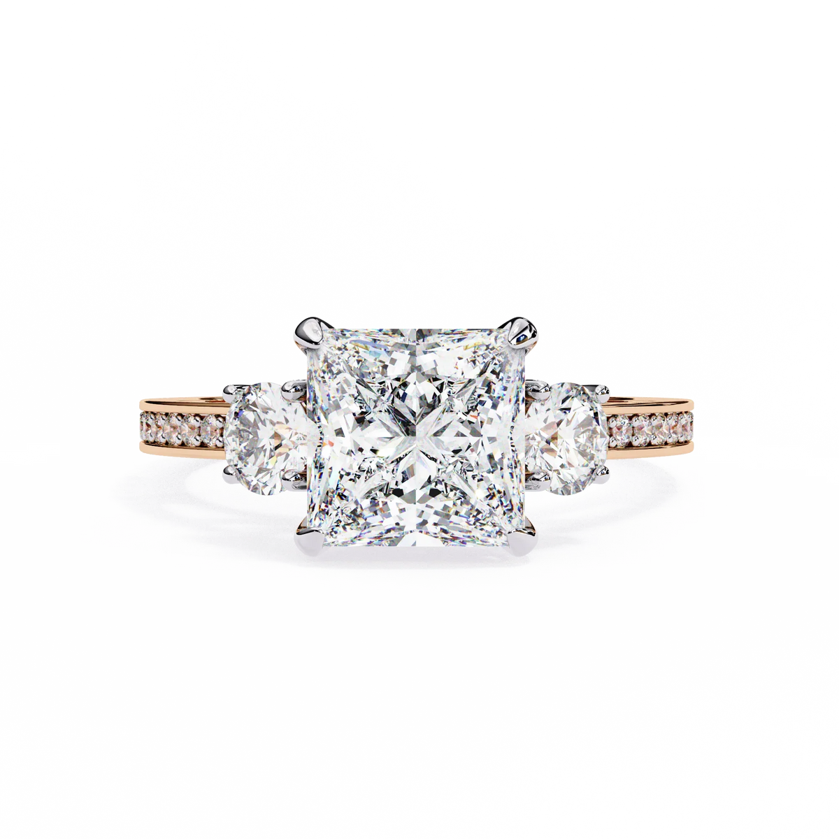 Radiant Baguette Princess Lab Grown Diamond Ring - Ophiratbf