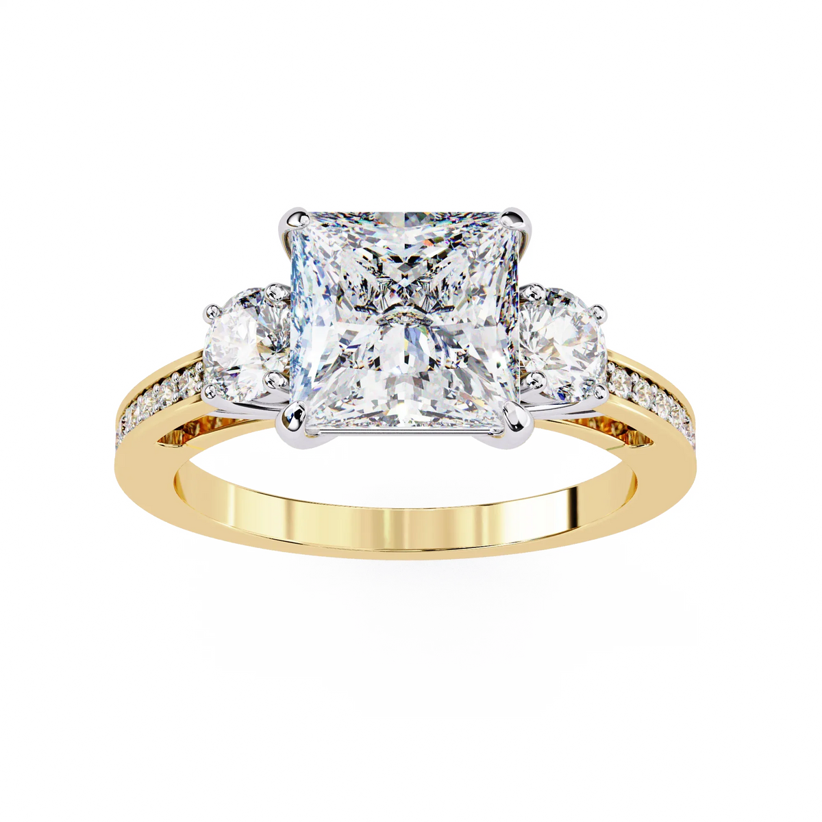 Radiant Baguette Princess Lab Grown Diamond Ring - Ophiratbf