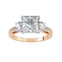 Radiant Baguette Princess Lab Grown Diamond Ring - Ophiratbf