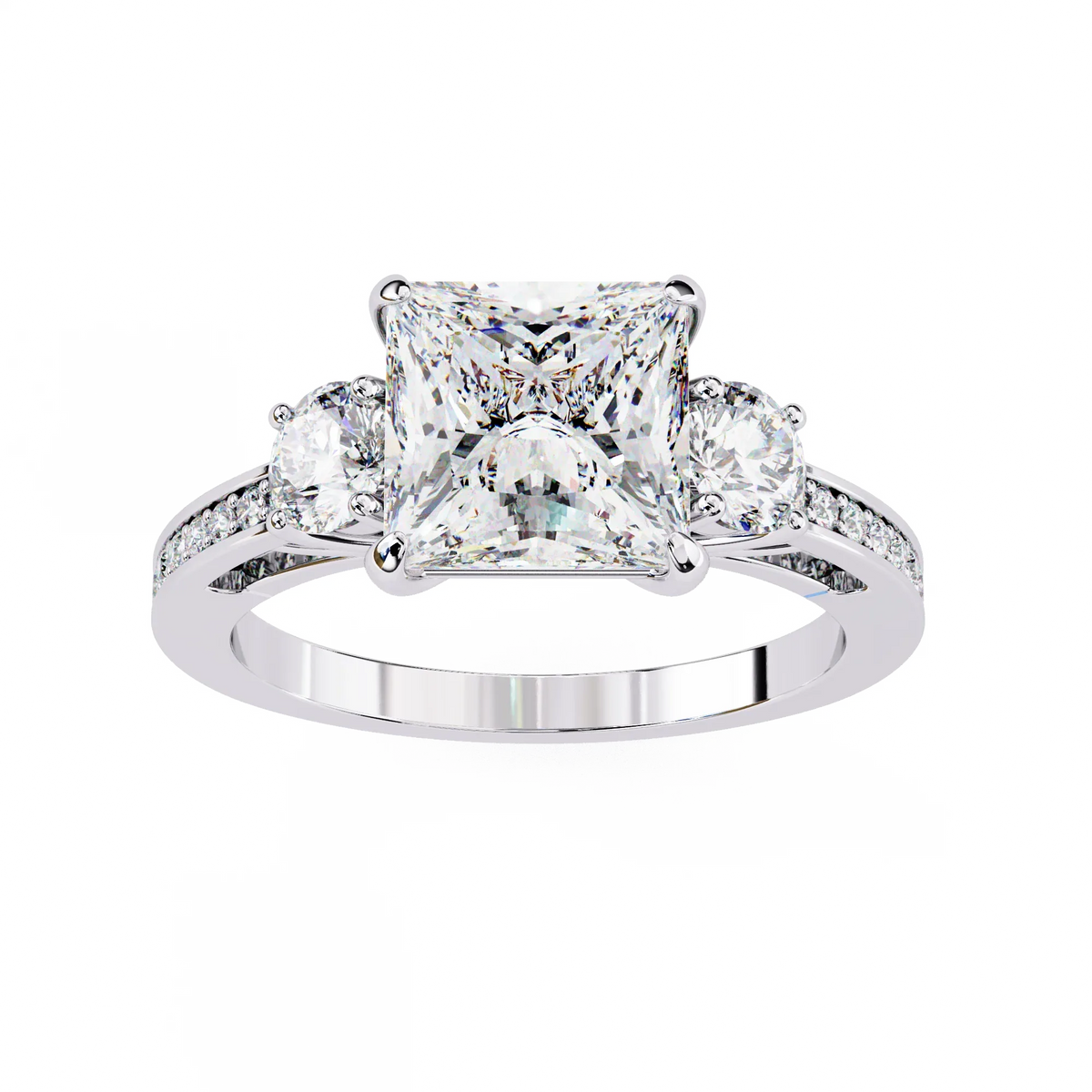 Radiant Baguette Princess Lab Grown Diamond Ring - Ophiratbf