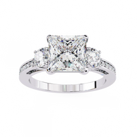 Radiant Baguette Princess Lab Grown Diamond Ring - Ophiratbf