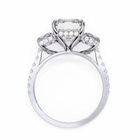 Sovereign Emerald Three-Stone Lab Grown Diamond Ring - Ophiratbf