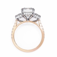 Sovereign Emerald Three-Stone Lab Grown Diamond Ring - Ophiratbf