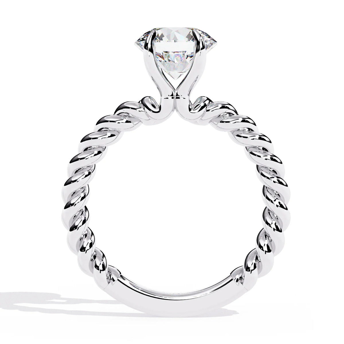 Twist Solitaire Lab Grown Diamond Ring - Ophiratbf