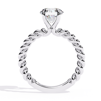 Twist Solitaire Lab Grown Diamond Ring