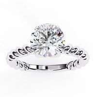Twist Solitaire Lab Grown Diamond Ring - Ophiratbf