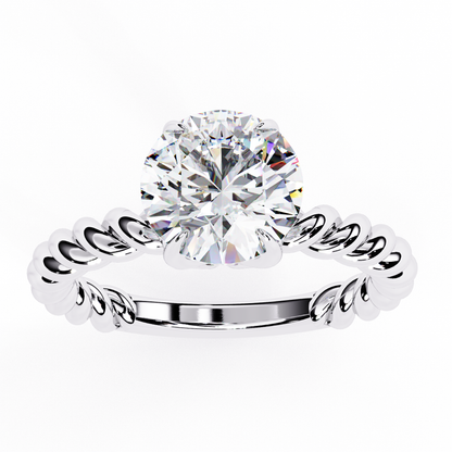 Twist Solitaire Lab Grown Diamond Ring