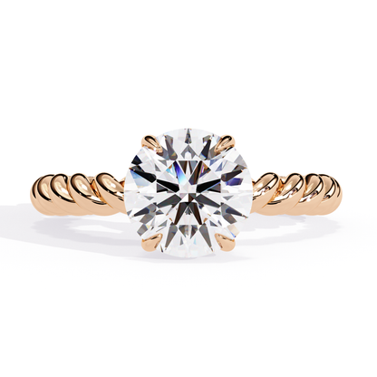 Twist Solitaire Lab Grown Diamond Ring