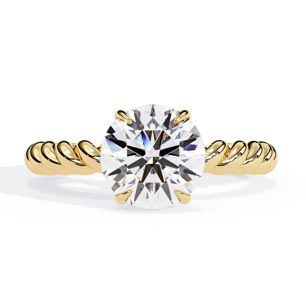 Twist Solitaire Lab Grown Diamond Ring - Ophiratbf