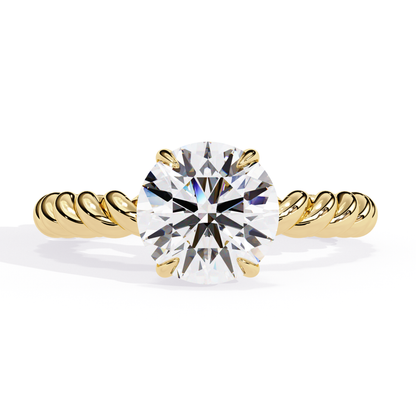 Twist Solitaire Lab Grown Diamond Ring