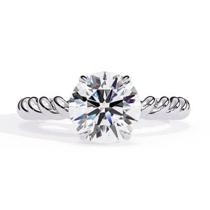 Twist Solitaire Lab Grown Diamond Ring