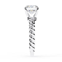 Twist Solitaire Lab Grown Diamond Ring - Ophiratbf