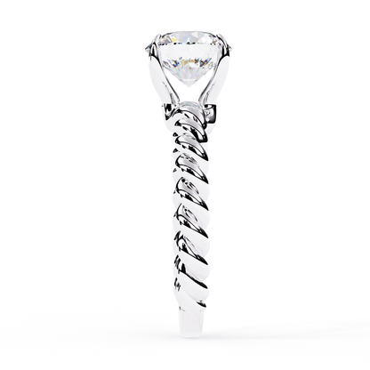 Twist Solitaire Lab Grown Diamond Ring