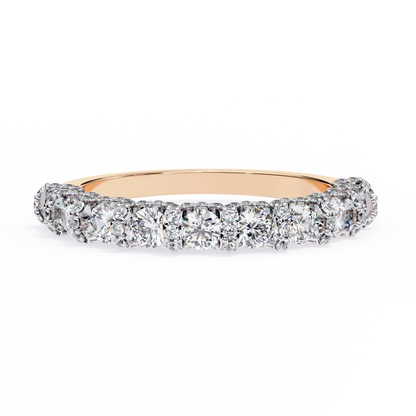 Pure Radiance Shared Prong Lab Diamond Band