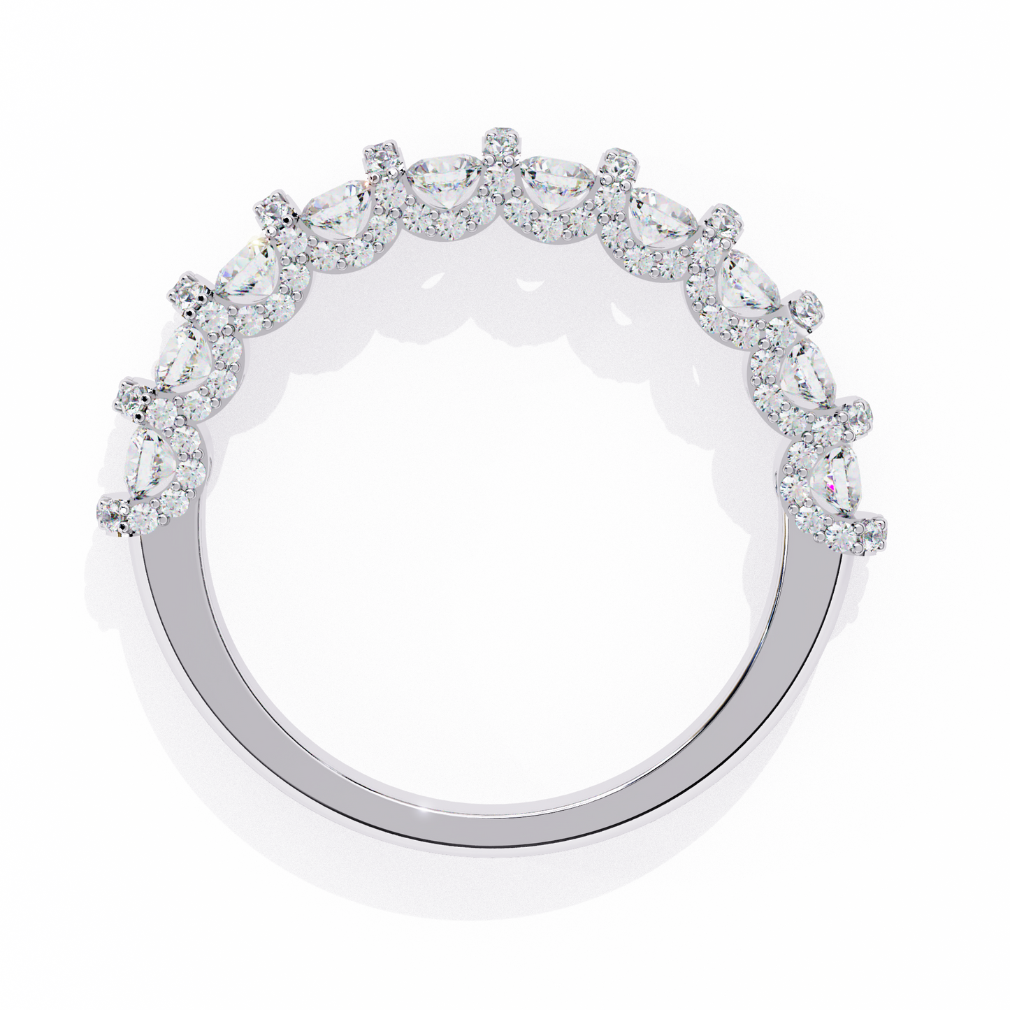 pure radiance shared prong lab diamond band