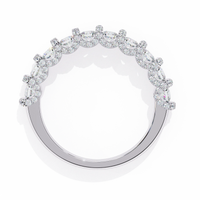 Pure Radiance Shared Prong Lab Diamond Band - Ophiratbf