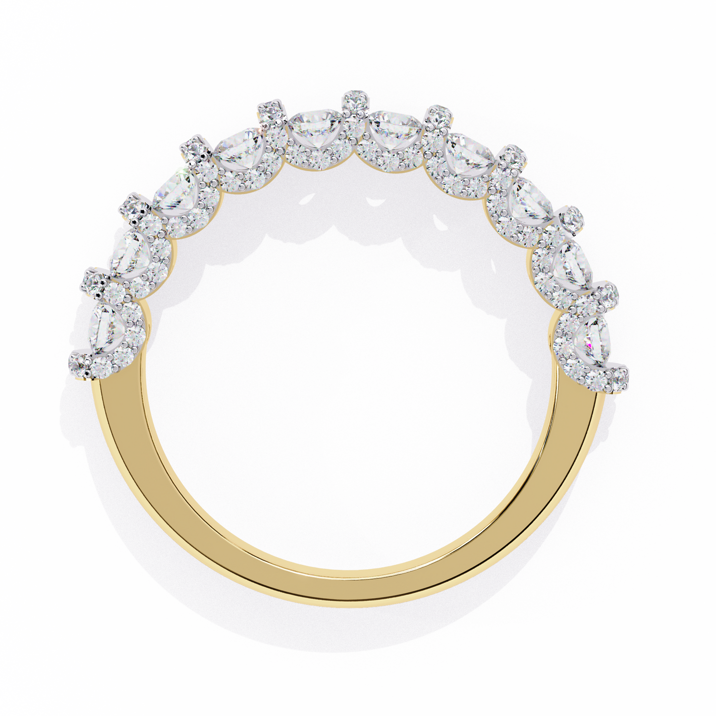 pure radiance shared prong lab diamond band