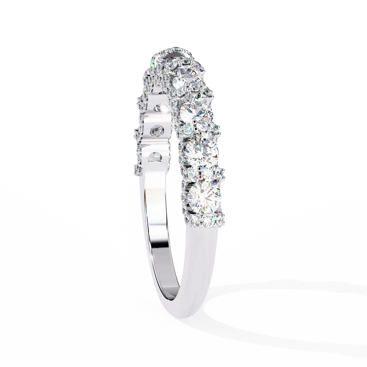 Pure Radiance Shared Prong Lab Diamond Band - Ophiratbf