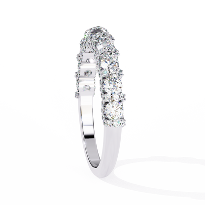 Pure Radiance Shared Prong Lab Diamond Band