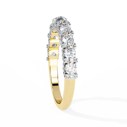 Pure Radiance Shared Prong Lab Diamond Band