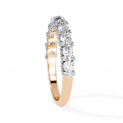 Pure Radiance Shared Prong Lab Diamond Band