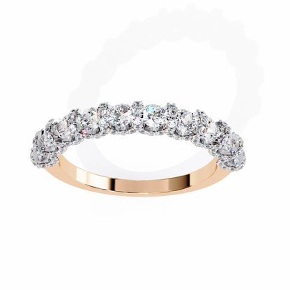 Pure Radiance Shared Prong Lab Diamond Band
