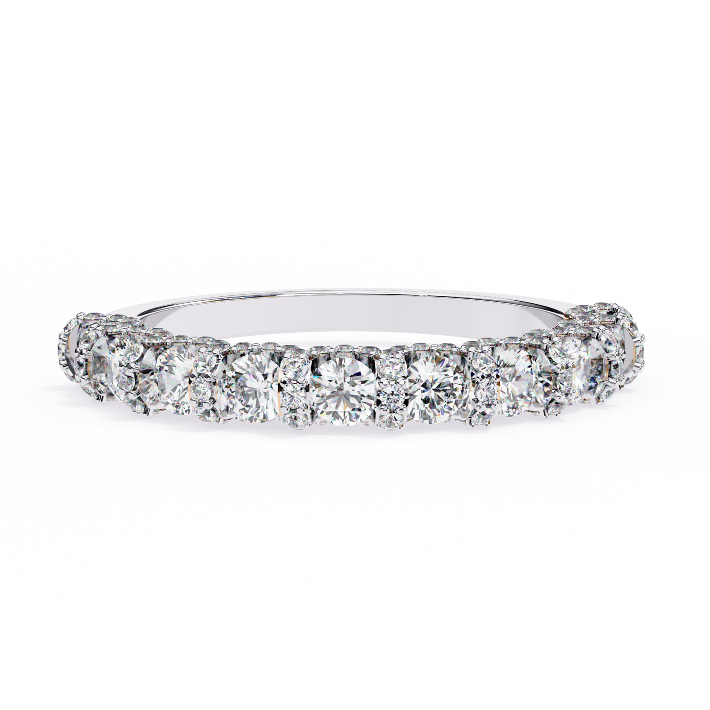 pure radiance shared prong lab diamond band