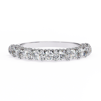 Pure Radiance Shared Prong Lab Diamond Band
