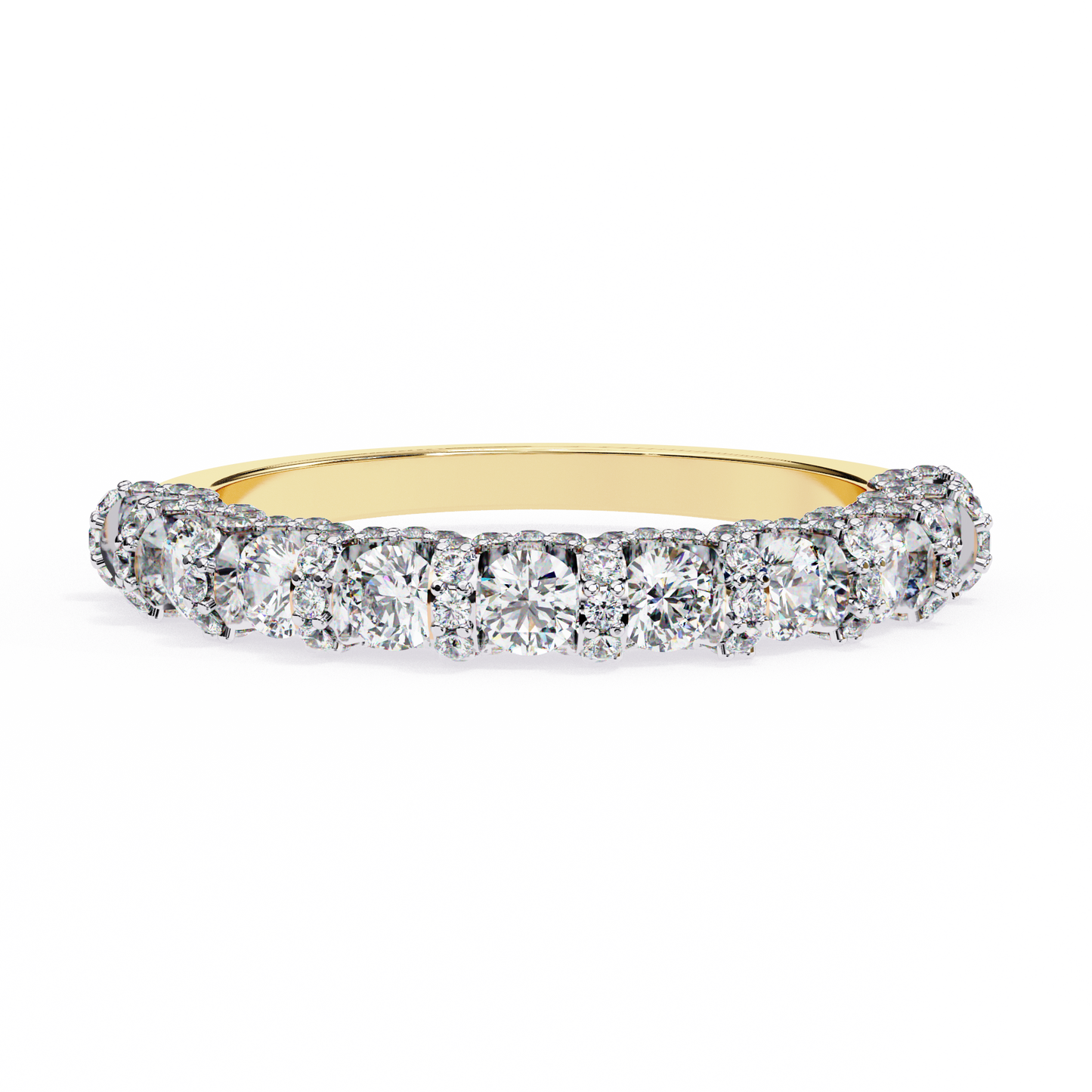 pure radiance shared prong lab diamond band