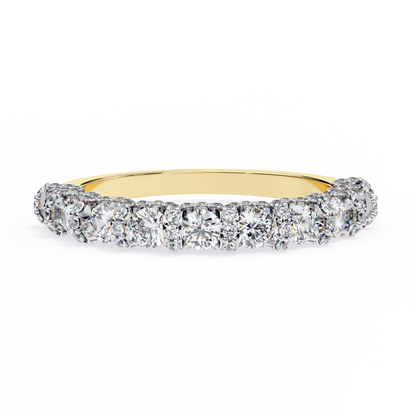 Pure Radiance Shared Prong Lab Diamond Band