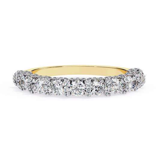 Pure Radiance Shared Prong Lab Diamond Band