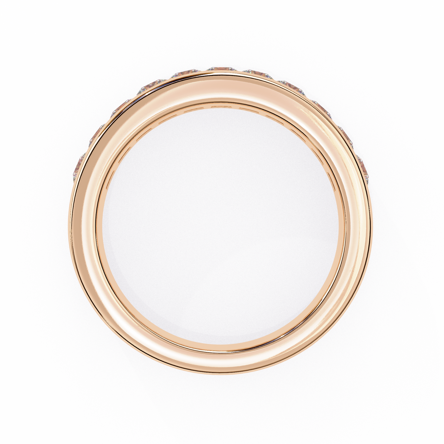 channel lab grown diamond band