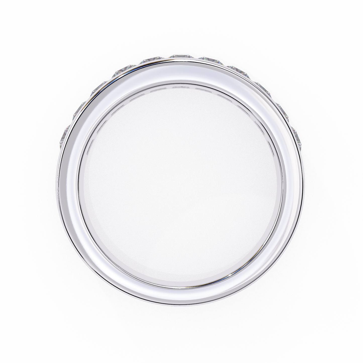 channel lab grown diamond band