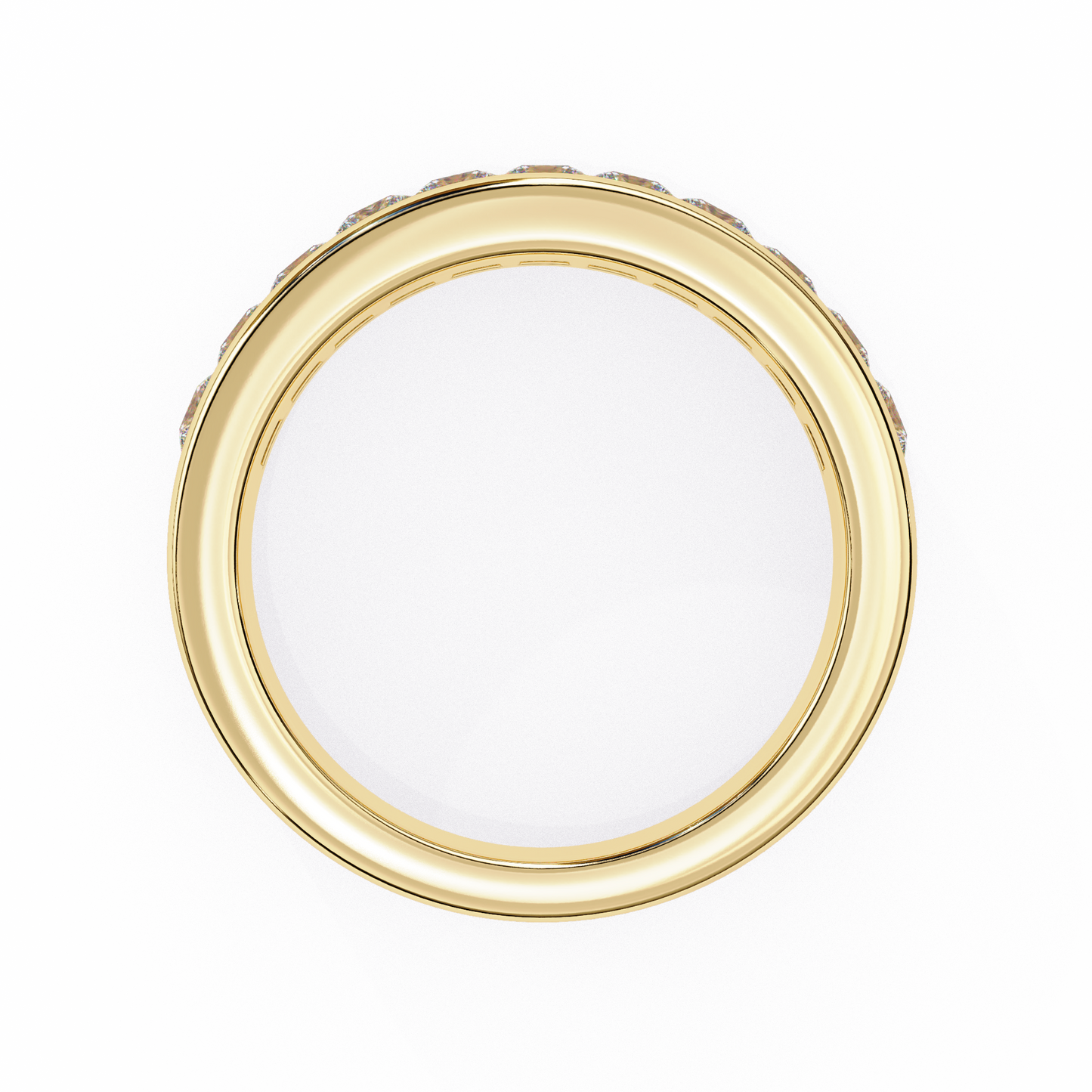 channel lab grown diamond band