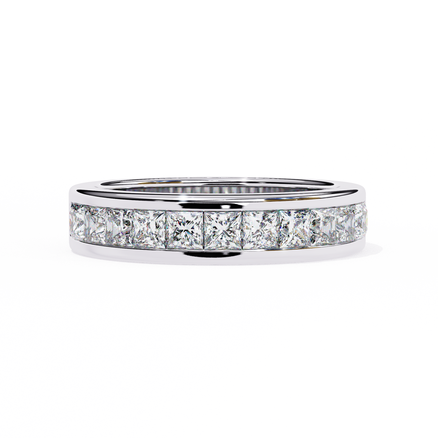 channel lab grown diamond band