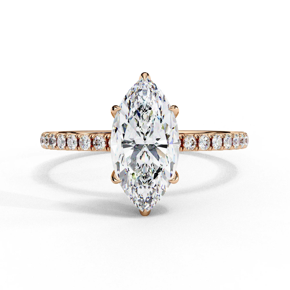 Marquise Lab Grown Diamond Solitaire Ring - Ophiratbf